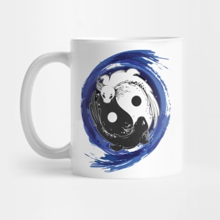 yin yang axolotl Mug